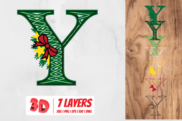 3D Christmas Letter Y: The Ultimate Cut File for Holiday Creations