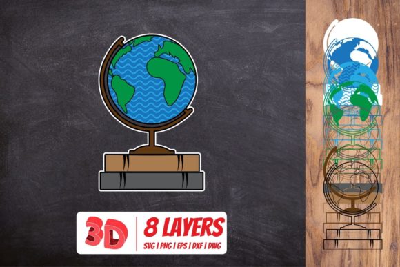 3D Globe on Book: A Versatile Design for Creators
