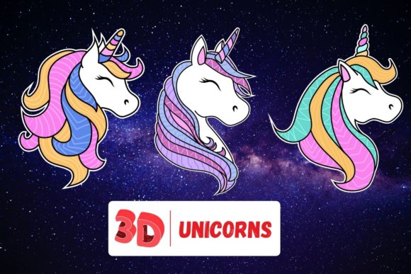 3D Unicorn SVG Bundle: A Versatile Asset for Every Creative Project