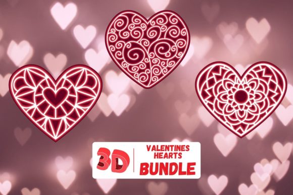 3D Valentines Hearts SVG Bundle: The Ultimate Digital Asset for Creative Projects