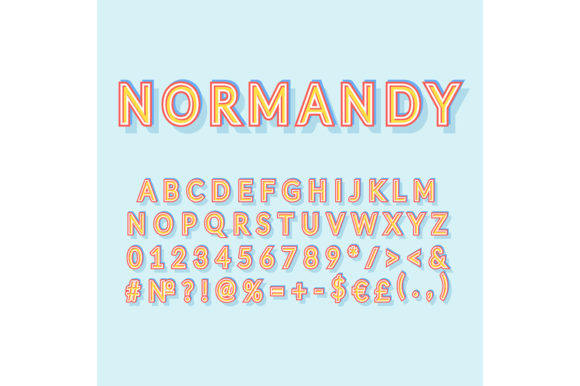 Bringing Retro Soul to Modern Design with the Normandy Vintage 3d Vector Alphabet Set