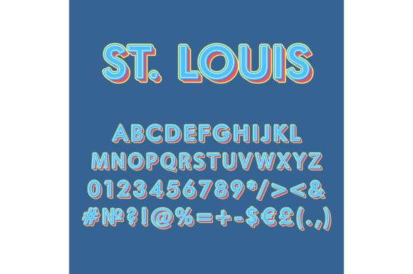 Bringing the Spirit of the Arch City to Your Designs with Saint Louis Vintage 3d Vector Alphabet