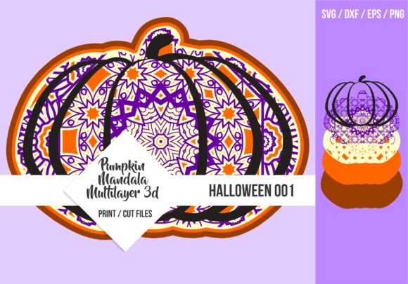 Pumpkin Mandala Multilayer 3D: A Versatile Digital Asset for Halloween Creations