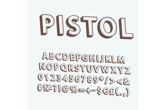 Reviving the Bold: The Pistol Vintage 3D Vector Alphabet Set for Modern Designers
